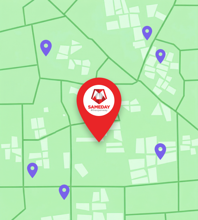 Sameday map integration